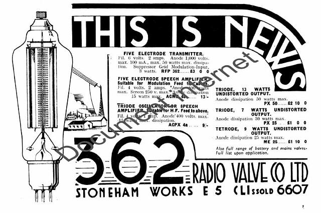 362.jpg - Publicité tubes "362"        http://andycowley.com/valves/index.html     (Andy Cowley)