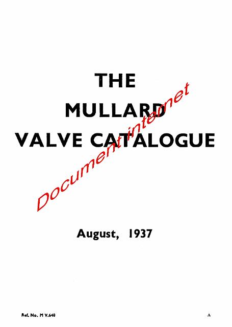 Mull1937-08_P2.jpg - Catalogue tubes Mullard d'août 1937        http://andycowley.com/valves/index.html     (Andy Cowley)