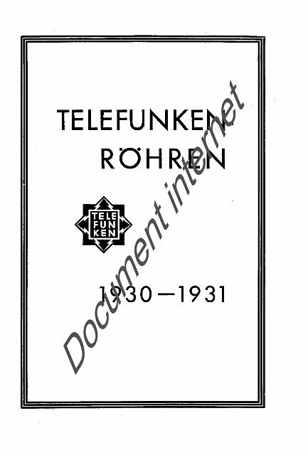 TFK1930-31_2.jpg - Catalogue tubes de Telefunken de 1930           http://www.tubedata.info/      (Franck Philipse)