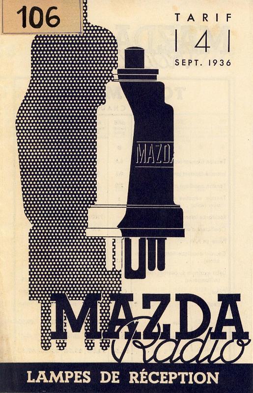 CDL_Mazda1936_Tarif.jpg - Dépliant CDL Métal "Lampes américaines verre" et "tout métal" septembre 1936