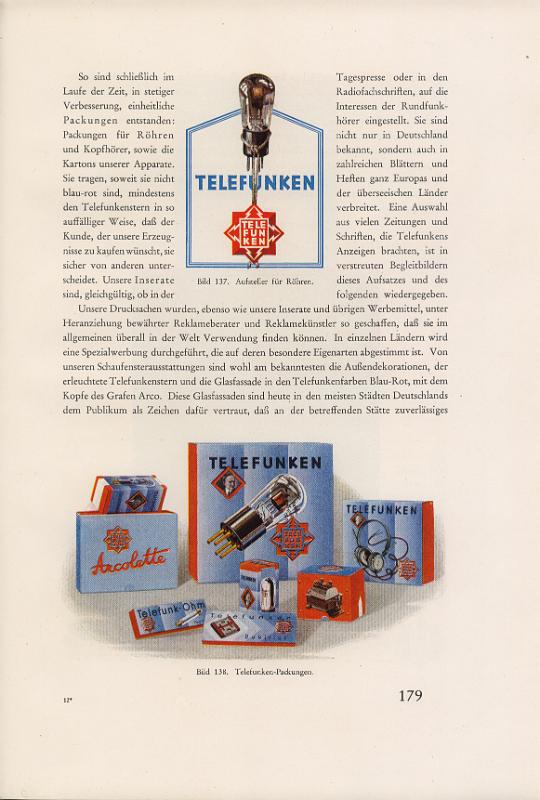 179.png - Présentation commerciale des tubes de réception Telefunken en 1928